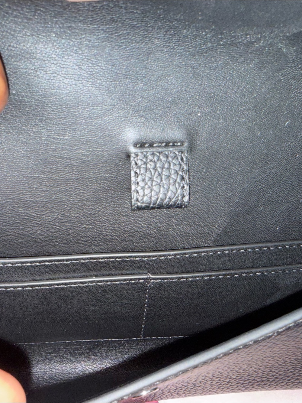 Aura Estelle Black Cashmere (gold) Compact Clutch - Vegan Leather - Picture 3 of 4
